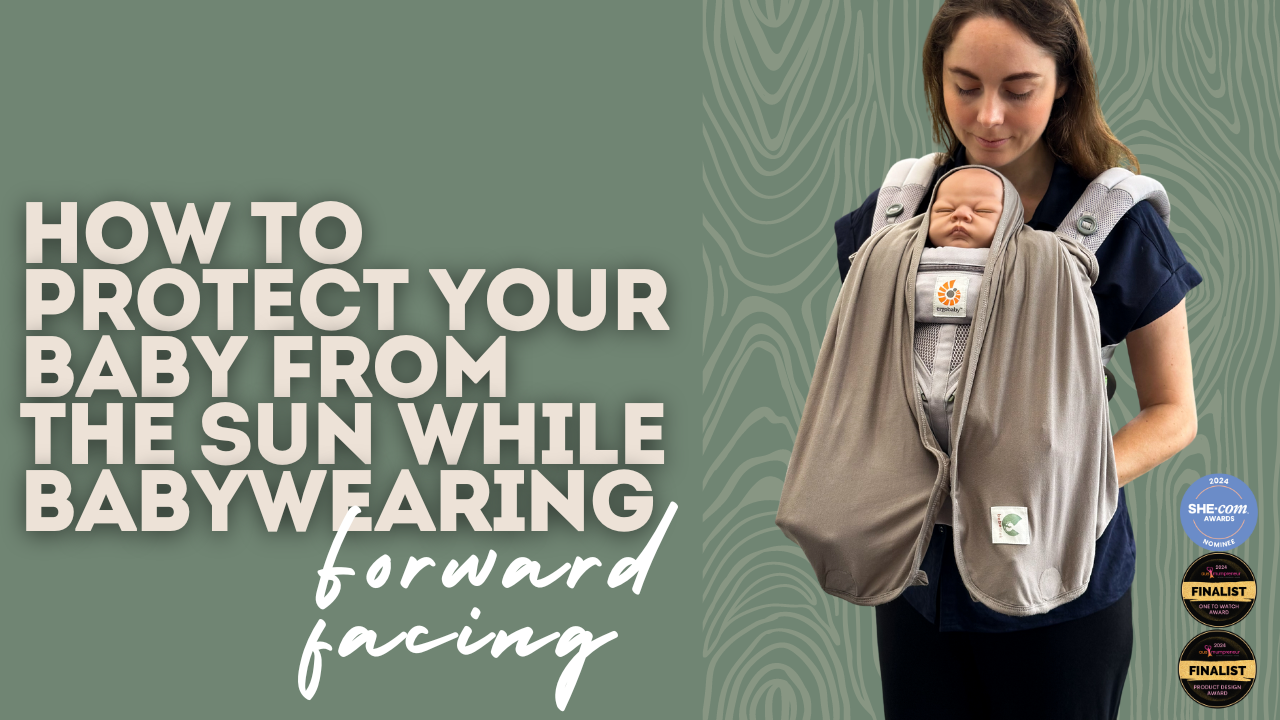 Using the Bebe Trek magnetic sun cover as a baby carrier shade